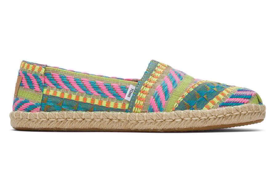 Toms Alpargata Global Jaquard Rope Espadrille スリップオン レディース ピンク | Toms アウトレット店舗 03UPQLXIK