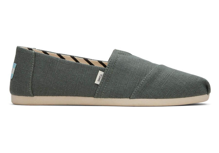 Toms Alpargata Heritage Canvas エスパドリーユ レディース 緑 | Toms アウトレット店舗 13VKOAUPG