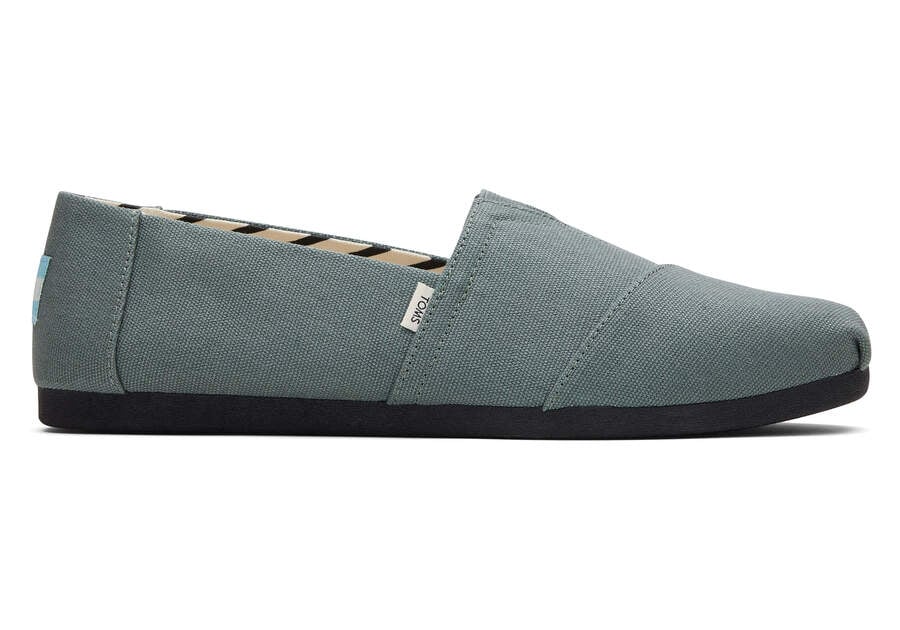 Toms Alpargata Heritage キャンバスシューズ メンズ 緑 | Toms アウトレット店舗 74KQBUXEN