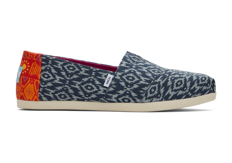 Toms Alpargata Ikat Diamonds スリップオン レディース ネイビー | Toms アウトレット店舗 62KTHVYIC
