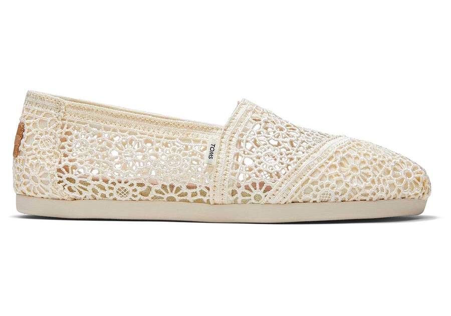 Toms Alpargata Moroccan Crochet スリップオン レディース ベージュ | Toms アウトレット店舗 59EDNFBRG