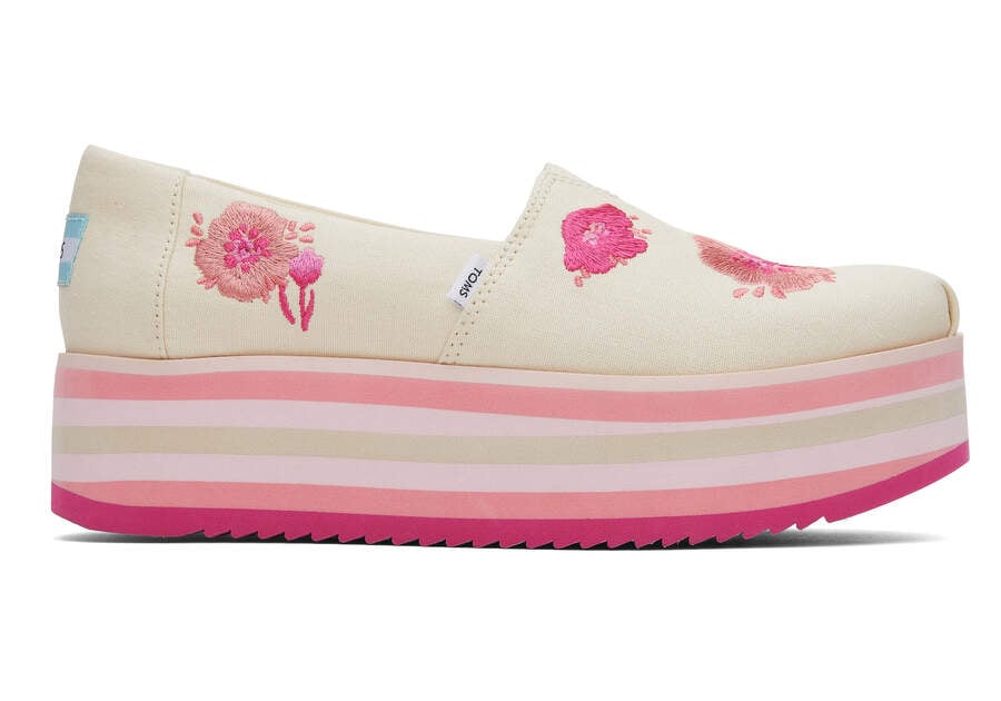 Toms Alpargata Platform Espadrille スリップオン レディース ベージュ | Toms アウトレット店舗 63YIEKZOR