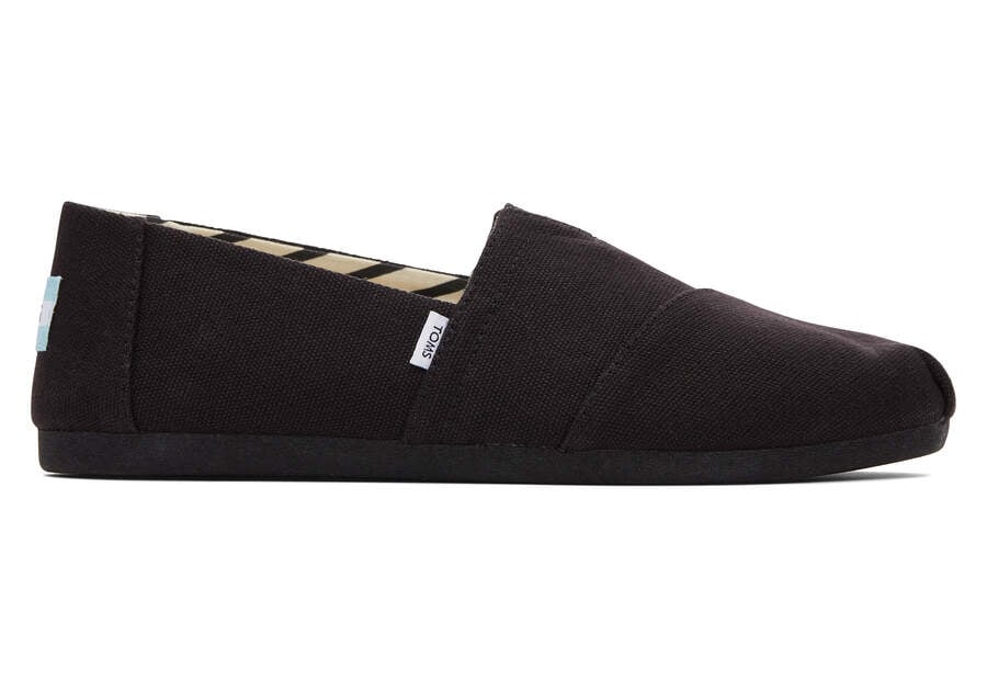 Toms Alpargata Recycled Cotton Canvas エスパドリーユ レディース 黒 | Toms アウトレット店舗 92YDKWZMG