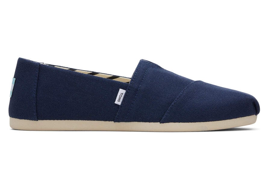 Toms Alpargata Recycled Cotton Wide Width エスパドリーユ レディース ネイビー | Toms アウトレット店舗 14KGVLCBW
