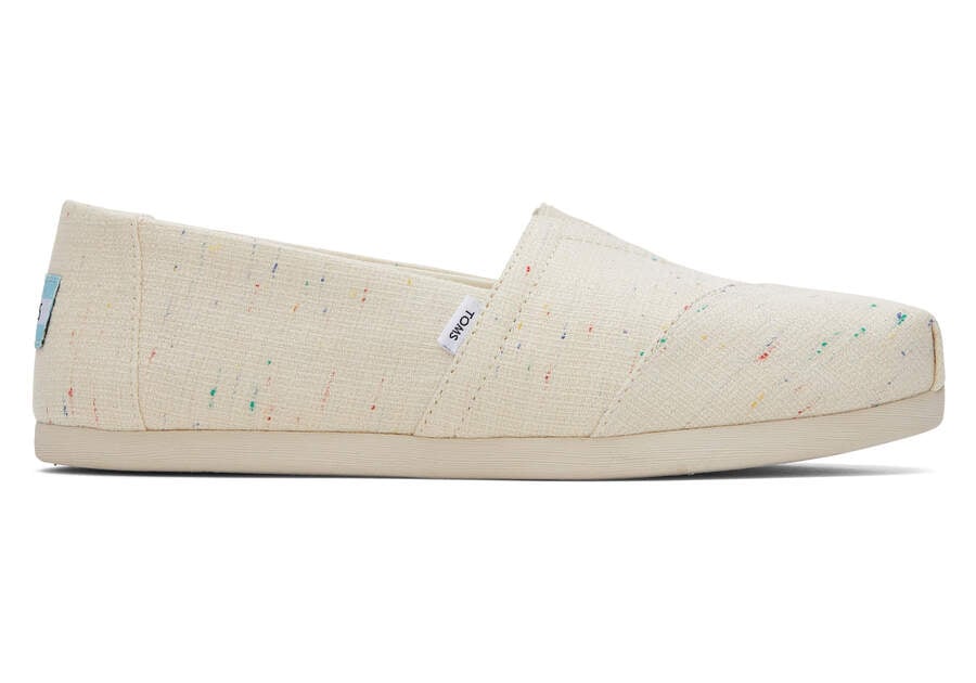 Toms Alpargata Speckled Recycled Cotton スリップオン レディース ベージュ | Toms アウトレット店舗 26ZQTGNPY