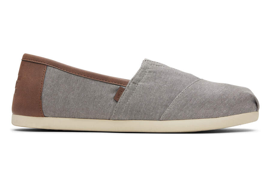 Toms Alpargata Synthetic Trim スリップオン メンズ グレー | Toms アウトレット店舗 32FVYQCNR