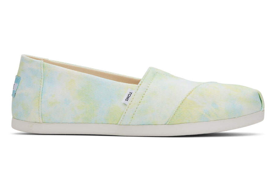 Toms Alpargata Tie-Dye スリップオン レディース 黄色 緑 | Toms アウトレット店舗 64DVURBNF