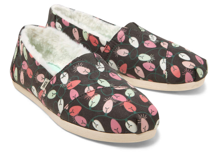 Toms Alpargata Tree Lights スリップオン レディース グレー | Toms アウトレット店舗 05LBRISOZ
