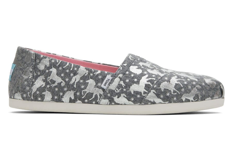 Toms Alpargata Unicorns スリップオン レディース グレー | Toms アウトレット店舗 50MECZDAG