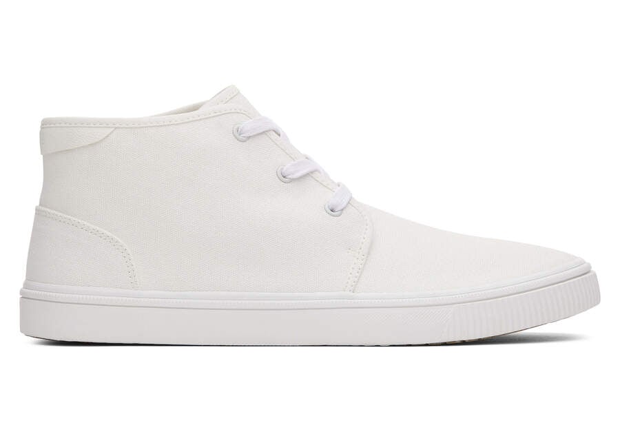 Toms Carlo Mid スニーカー メンズ 白 | Toms アウトレット店舗 58BGAERIZ