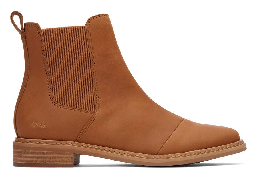 Toms Charlie Boot レザーブーツ レディース ブラウン | Toms アウトレット店舗 34AQXRNFD
