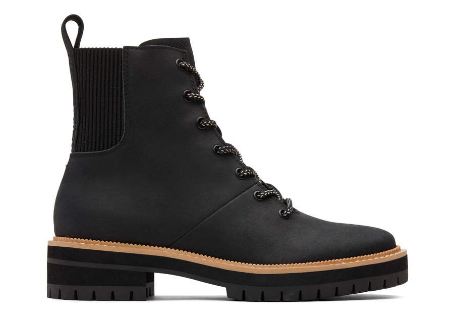 Toms Frankie Boot レザーブーツ レディース 黒 | Toms アウトレット店舗 18WBZMGCP