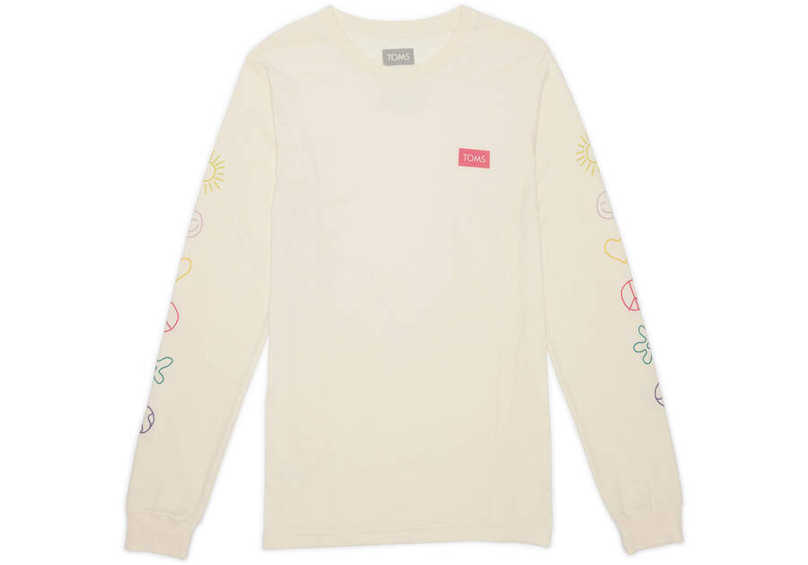 Toms Icon Long Sleeve Tシャツ レディース ベージュ | Toms アウトレット店舗 27YNMFBEC