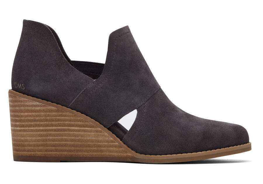 Toms Kallie Wedge Cutout ブーティ レディース グレー | Toms アウトレット店舗 52ANZXTLK