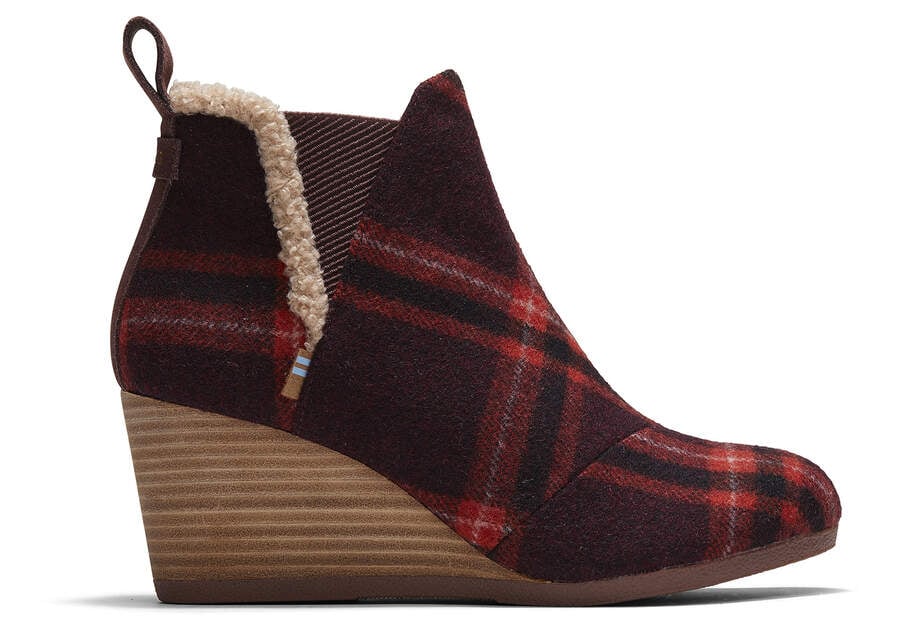 Toms Kelsey Wedge Bootie ブーティ レディース 赤 | Toms アウトレット店舗 62CLXBFYT