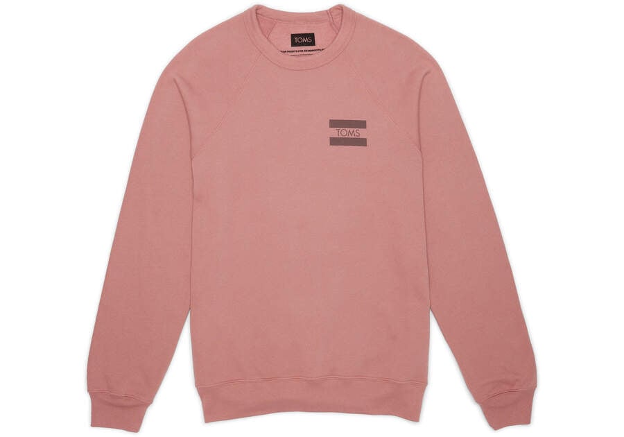 Toms Logo Crew Fleece トレーナー メンズ 紫 | Toms アウトレット店舗 47ADRXZFI