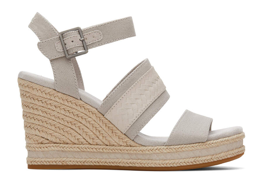 Toms Madelyn ウェッジサンダル レディース グレー | Toms アウトレット店舗 87QARMVIX