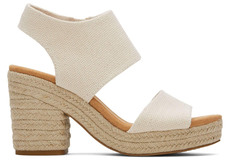 Toms Majorca Rope 厚底サンダル レディース ベージュ | Toms アウトレット店舗 71VKLCHUD