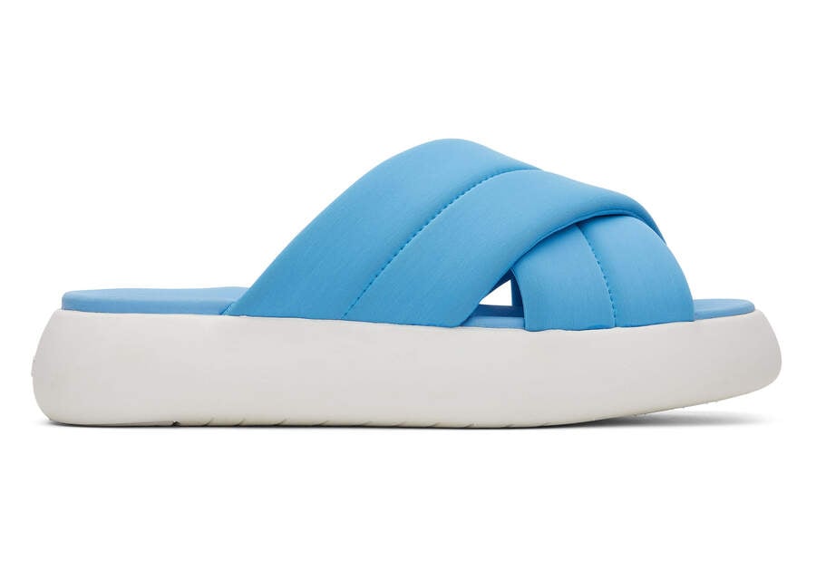 Toms Mallow Crossover スライド レディース 青 | Toms アウトレット店舗 40XFOAPRB