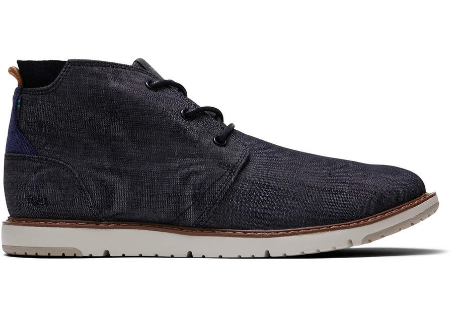 Toms Navi Boot チャッカブーツ メンズ 黒 青 | Toms アウトレット店舗 23LPVGKNY