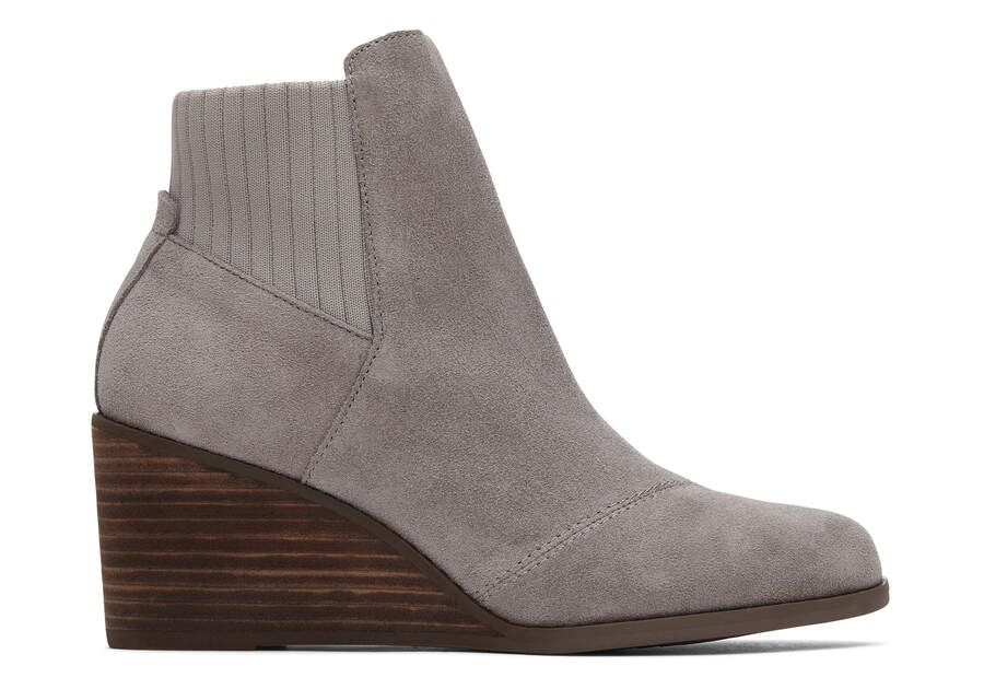 Toms Sadie Boot スエードブーツ レディース グレー | Toms アウトレット店舗 54MUEQFID