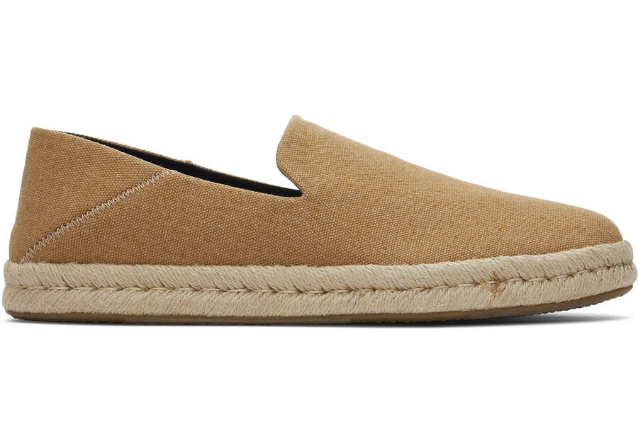 Toms Santiago Recycled Cotton Canvas エスパドリーユ メンズ ブラウン | Toms アウトレット店舗 03UWCGRPO