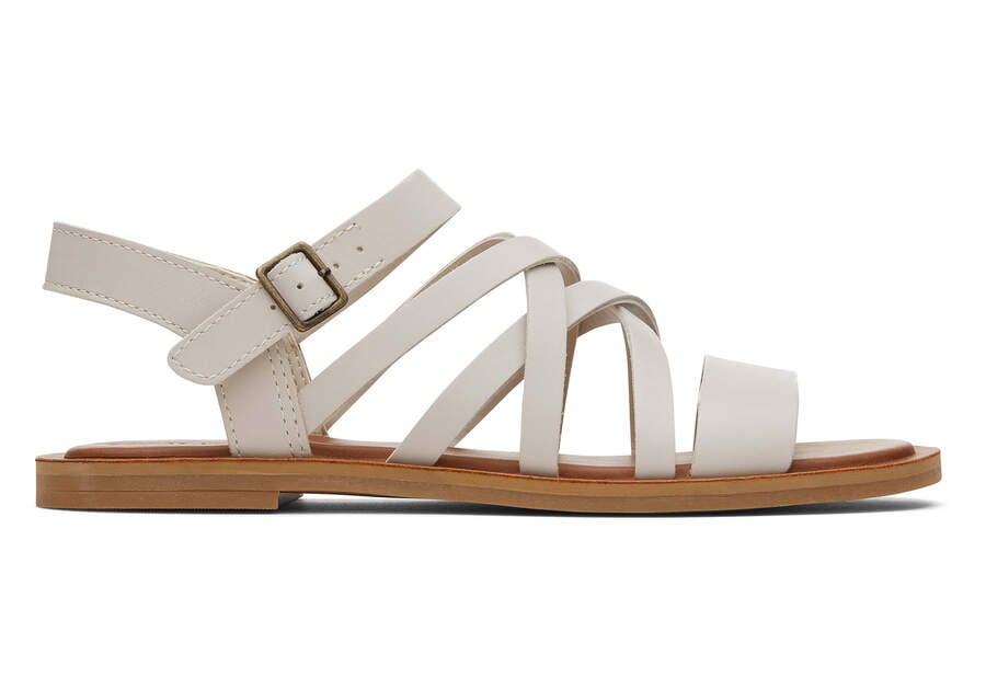 Toms Sephina レザーサンダル レディース 白 | Toms アウトレット店舗 79QGZTNJH