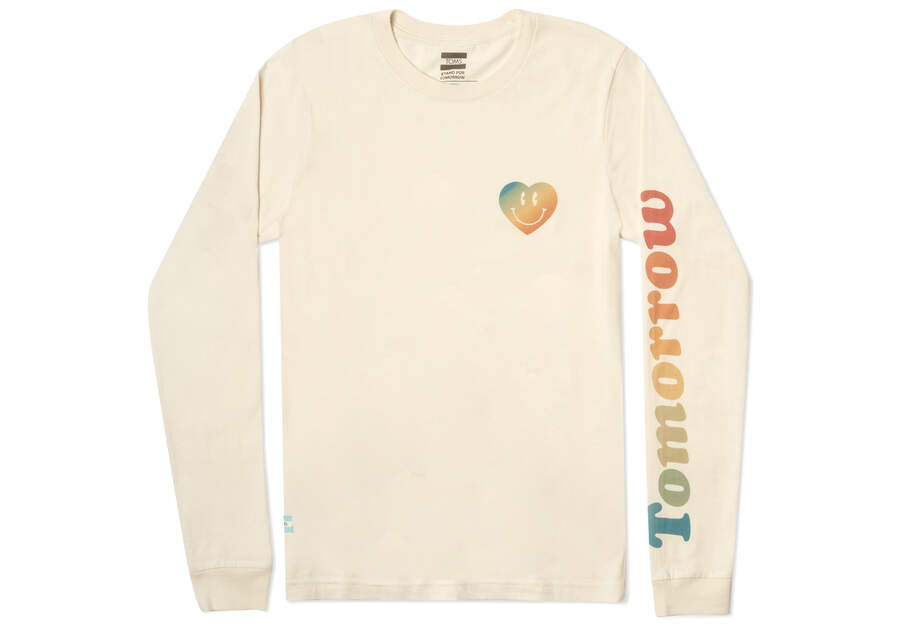 Toms TOMORROW Logo Long Sleeve Tシャツ レディース 白 | Toms アウトレット店舗 21LPSNHQZ