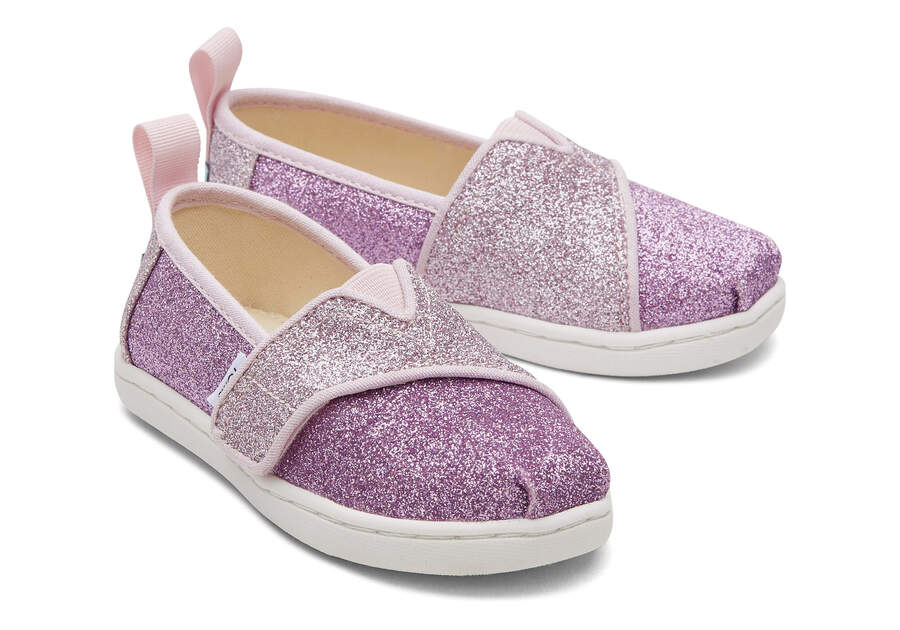 Toms Tiny Alpargata Colorblock Iridescent Glimmer スリップオン キッズ 紫 | Toms アウトレット店舗 38OVPWIQG
