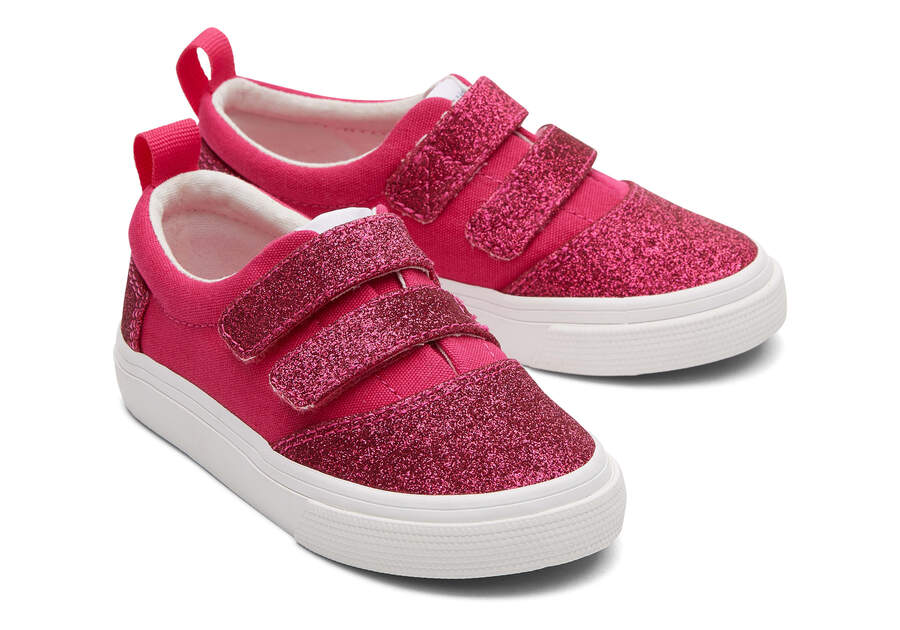Toms Tiny Fenix Double Strap Iridescent Glimmer スニーカー キッズ 暗ピンク | Toms アウトレット店舗 60DRLATVS