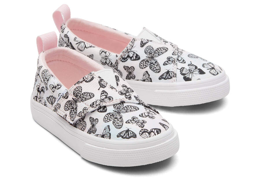 Toms Tiny Fenix Slip-On Butterflies Tie Dye Twill スリップオン キッズ ピンク | Toms アウトレット店舗 54VCNFSHW