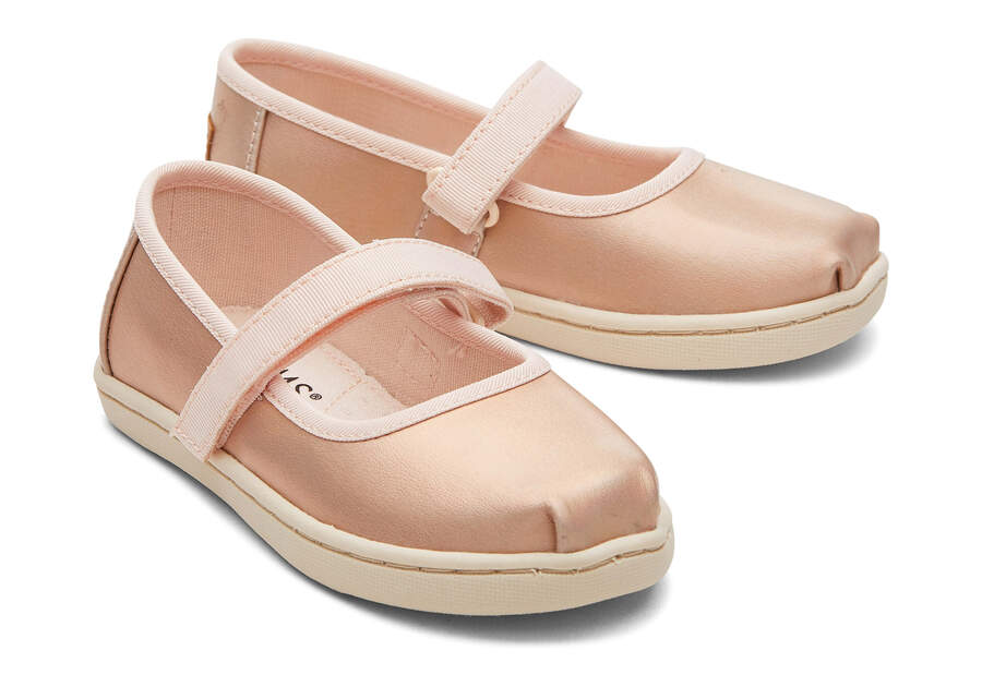 Toms Tiny Metallic メリージェーン シューズ キッズ ピンク ゴールド | Toms アウトレット店舗 75OYJLAVI