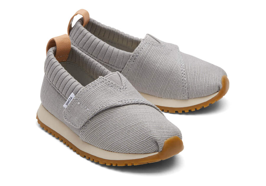 Toms Tiny Resident スリップオン キッズ グレー | Toms アウトレット店舗 67ZQWHTXC