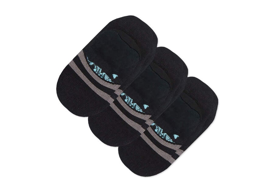 Toms Ultimate No Show Black 3 Pack ソックス レディース 黒 | Toms アウトレット店舗 26SIQCYGF