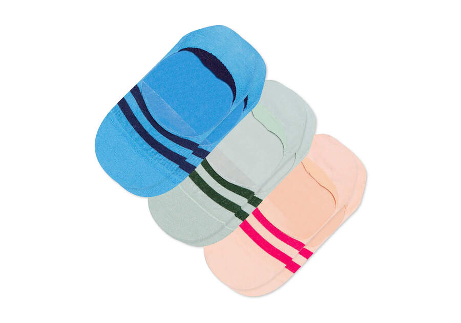 Toms Ultimate No Show Brights 3 Pack ソックス レディース カラー | Toms アウトレット店舗 05ZKSRICQ