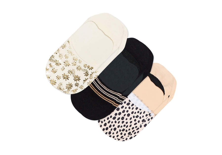 Toms Ultimate No Show Floral 3 Pack ソックス レディース カラー | Toms アウトレット店舗 76TXLGMFK