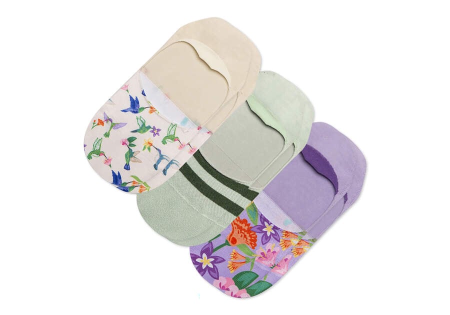 Toms Ultimate No Show Hummingbird 3 Pack ソックス レディース カラー | Toms アウトレット店舗 47AEPKICV
