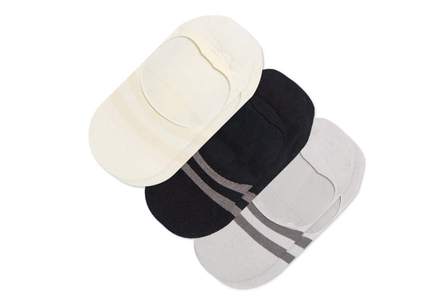 Toms Ultimate No Show Mixed Grey 3 Pack ソックス レディース グレー | Toms アウトレット店舗 87THBZLQU