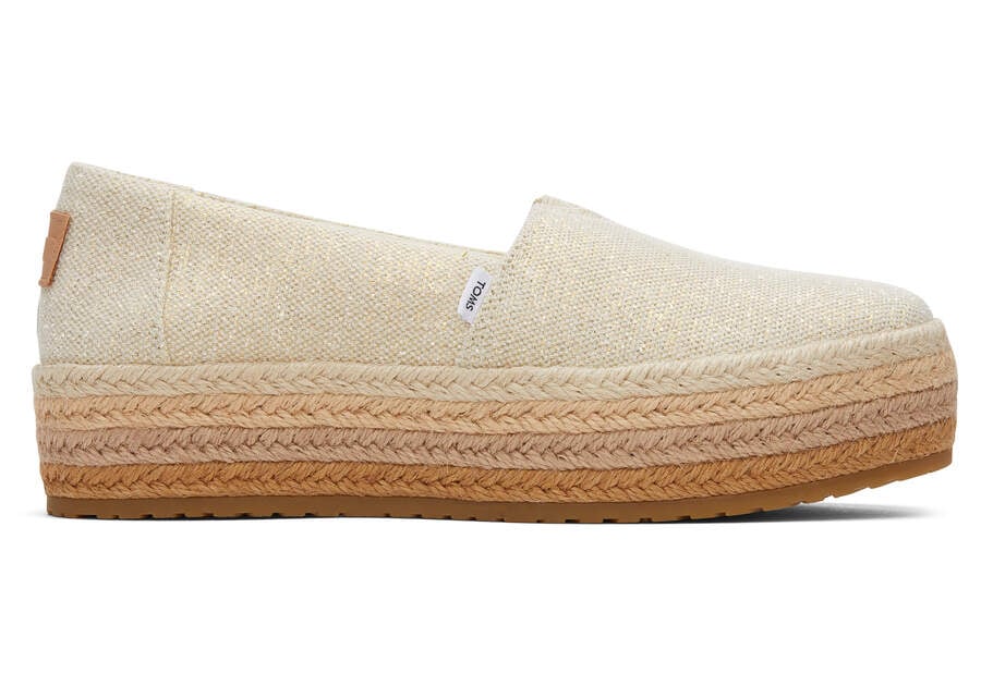 Toms Valencia Platform Espadrille スリップオン レディース ベージュ | Toms アウトレット店舗 64IQZRXVN