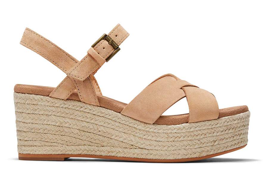 Toms Willow 厚底サンダル レディース オレンジ | Toms アウトレット店舗 75RIBJHAE