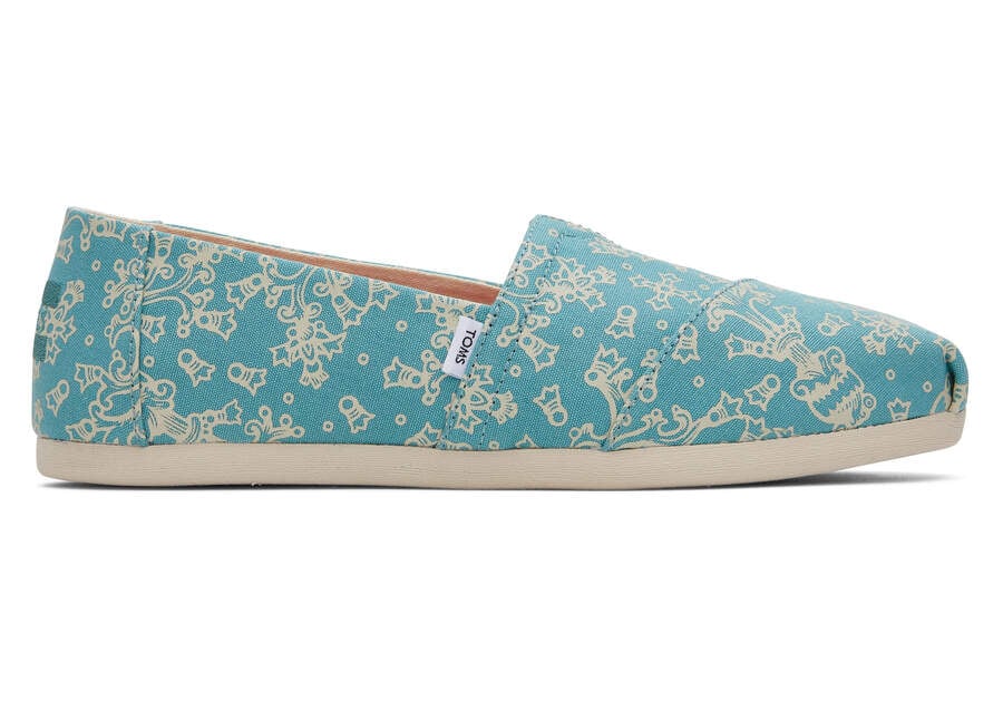 Toms X PRINTGONZALEZ Alpargata スリップオン レディース 青 | Toms アウトレット店舗 72UHPCVEM
