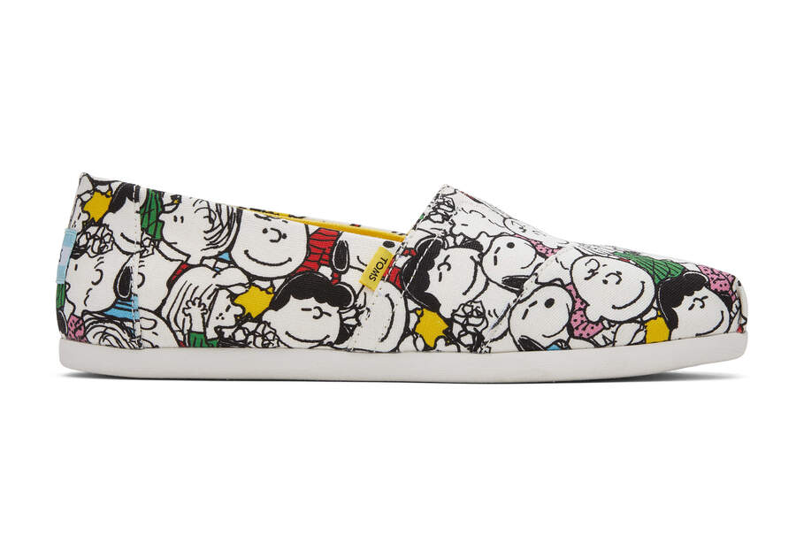 Toms X Peanuts® Alpargata スリップオン レディース 白 | Toms アウトレット店舗 98XECRDQB