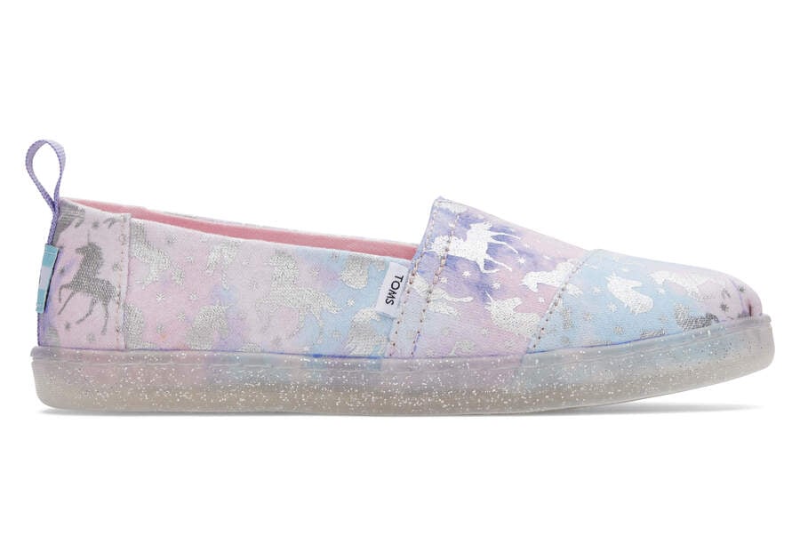 Toms Youth Alpargata Unicorn スリップオン キッズ 紫 ピンク | Toms アウトレット店舗 98MPYRTDW