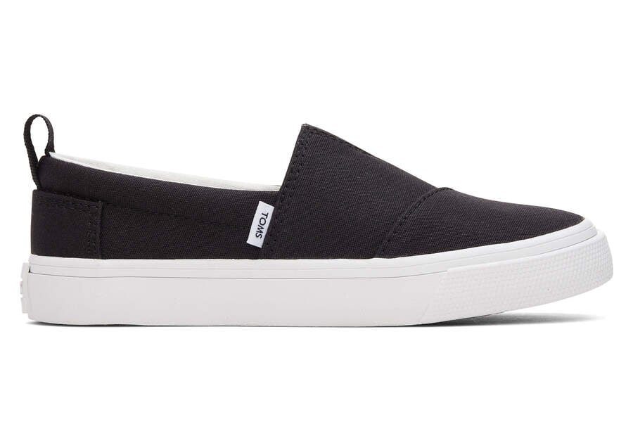 Toms Youth Fenix Slip-On Canvas スリップオン キッズ 黒 | Toms アウトレット店舗 20FXAHWEY